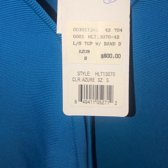 Herve Leger Blue Top with Band - Picture 5 of 11